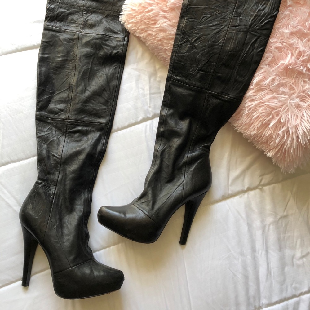 Authentic Leather Knee High Boots